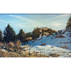 Kamran Ahmed, 07 x 11 Inch, Oil On Canvas, Landscape Painting, AC-KMA-033